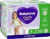 BABYLOVE Cosifit Nappies, Size 6 (15-25kg), 78 Pieces (3 X 26 pack).
