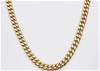 18kt Triple Yellow Gold Plated Cuban Chain for Men and Women