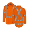5 x WS WORKWEAR Mens Hi-Vis Drill Button-Up Shirt, Size XL, Orange. With H-