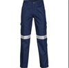 5 x WS Workwear Mens FR Trousers, Size 94L, with Reflective Tape, Navy.  Bu