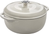 LODGE Enameled Cast Iron Dutch Oven, 6-Quart, Oyster White.  Buyers Note -