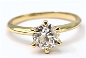 18 Carat Yellow Gold Diamond Solitaire Ring Valuation $12.5k