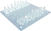 PARTY CENTRAL Exquisite Glass Chess Set. NB: 1x Frosted Knight Broken (Can