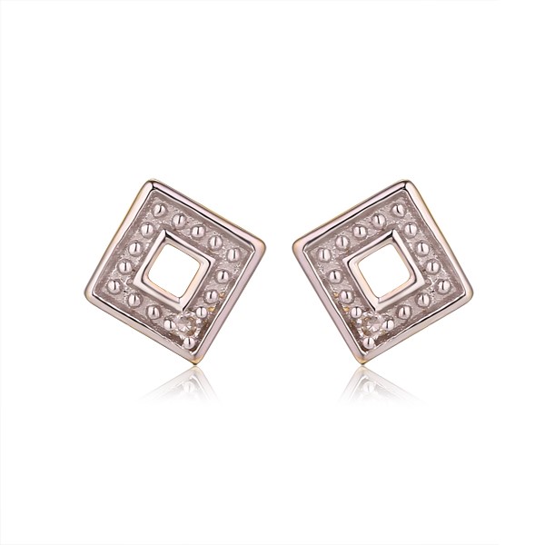 Genuine 9ct Yellow gold Luxury Diamond Studs Earrings