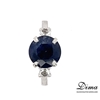 9ct White Gold, 3.24ct Sapphire and Topaz Ring