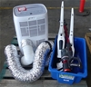 3 x Assorted Vacuums and 1 x portable air conditioner