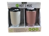 REDUCE 2pk Hot 1 Mugs, 700ml, Pink & White. NB: Not in original packaging.