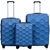 TOSCA Bahamas 3 Piece Hardside Luggage Set, Large: 74cm, Medium: 64cm, Smal