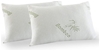 ROYAL COMFORT  Bamboo Covered Memory Foam Pillows, 2 Packs (White and Green