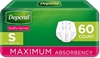 DEPEND Incontinence Briefs Unisex Normal Small 60 Count (3 x 20 Pack).