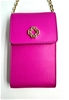 MAJE Fuchsia Pink Samo Leather Crossbody/shoulder handbag