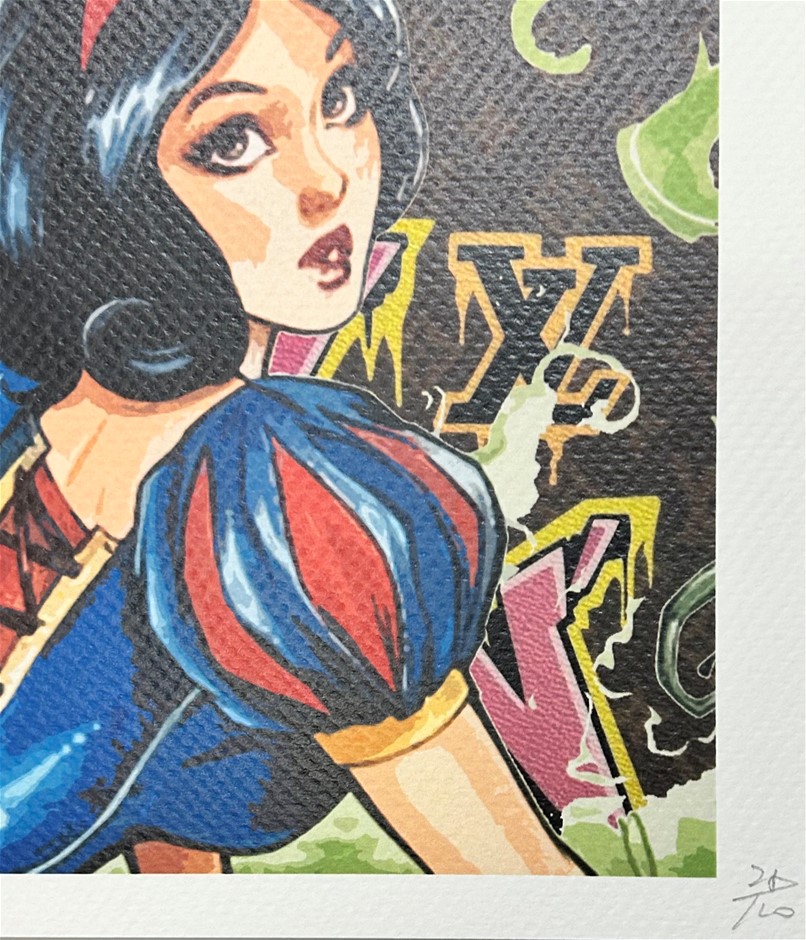 Death NYC Signed Street Art Print Snow White/Louis Vuitton