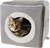 PETMAKER Cave Pet Bed w/ Removable Cushion Pad, 33 x 30.5 x 28.6cm, Gray. N