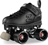 CRAZY SKATES Unisex Zoom Roller Skates, High Performance Speed Skates, Blac