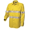 5 x WORKSENSE Mens Hi-Vis Button-Up Shirt, Size 3XL, Yellow. C/W Reflective