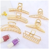 2 x FUYSTIULYO 6 Pack Large Metal Hair Claw Clips, Gold.  Buyers Note - Dis