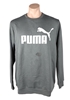 PUMA Men's Big Logo Fleece Crew Pullover, Size XL, 66% Cotton, Mineral Gray