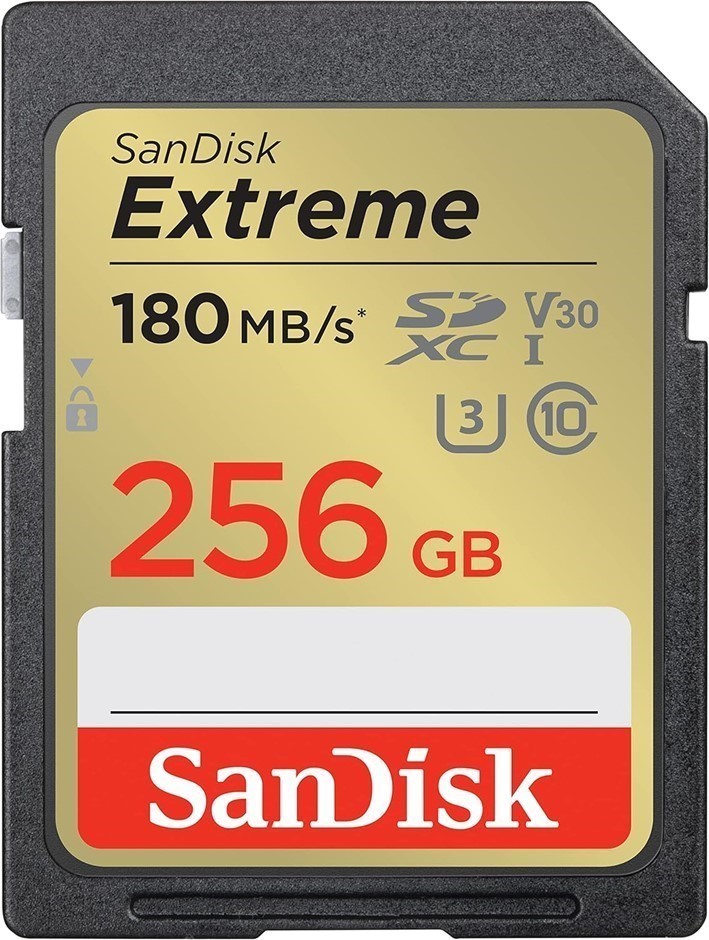 SANDISK 256GB Extreme PRO SDXC UHS-I Memory Card - C10, U3, V30, 4K UHD, SD