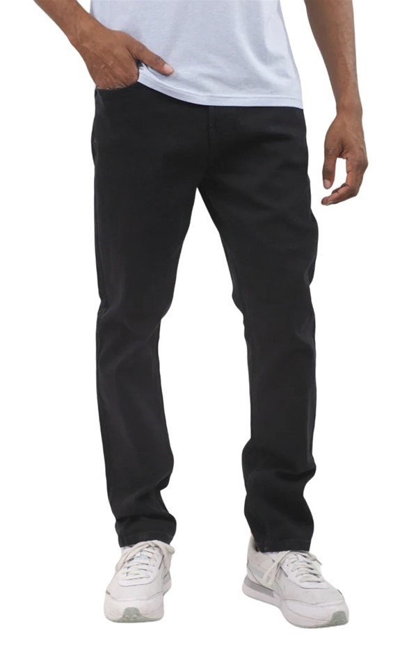 JACHS Men's Straight Denim Pant Jeans, Size 38x32, 99% Cotton, Black. Buye