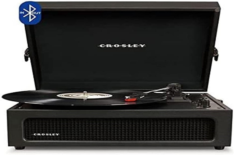 CROSLEY Voyager Portable Bluetooth Turntable, Black, CR8017B-BK4. Buyers N