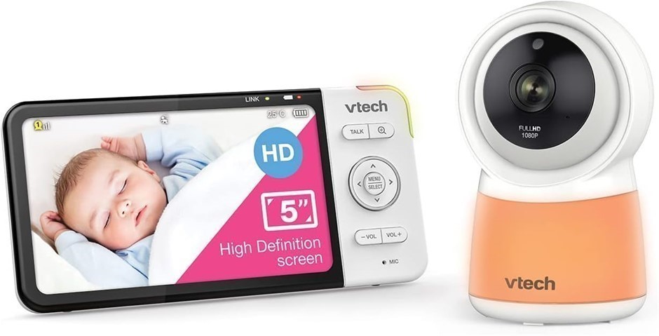 VTECH RM5754HD 12.7cm Smart Wi-Fi 1080p HD Video Baby Monitor with Remote A