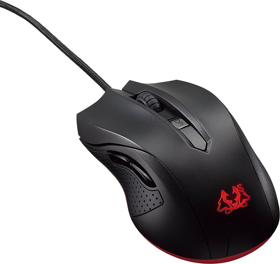 ASUS Cerberus Ambidextrous Optical Gaming Mouse with Four-Stage DPI Switch