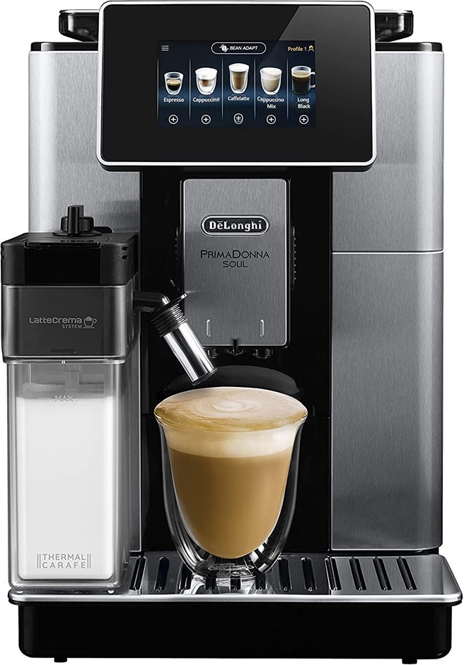 DE'LONGHI Primadonna Soul, Fully Automatic Coffee Machine , Metal Black