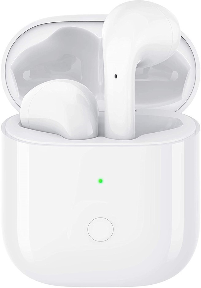 REALME RMA201 Wireless Air Buds with Charging Case, White. Buyers Note - D
