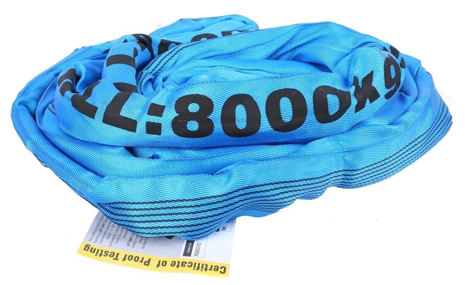 Round Lifting Sling, WLL 8000kg x 3M (With Test Cert).