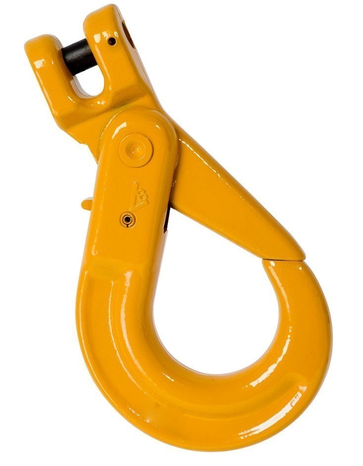 Clevis Self Locking Safety Hook, Suits 13mm Chain WLL 5300kg, Grade 80.