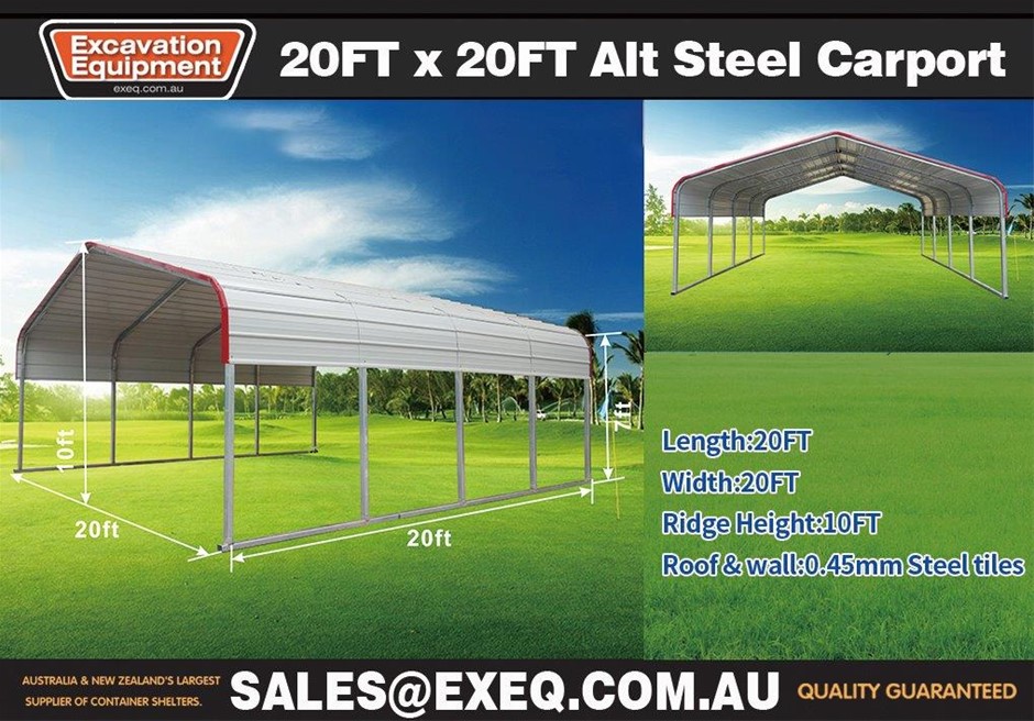 Unused 2024 20ft x 20ft Carports - Adelaide