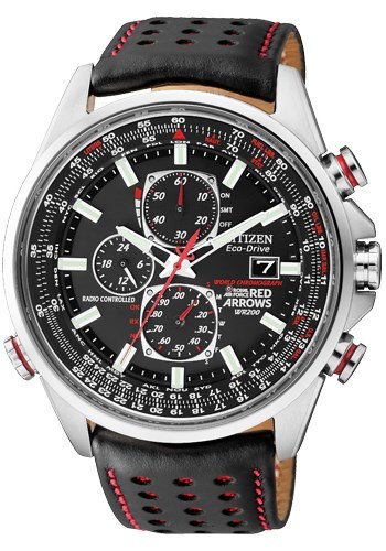 Citizen Red Arrows World Mens Leather Wa