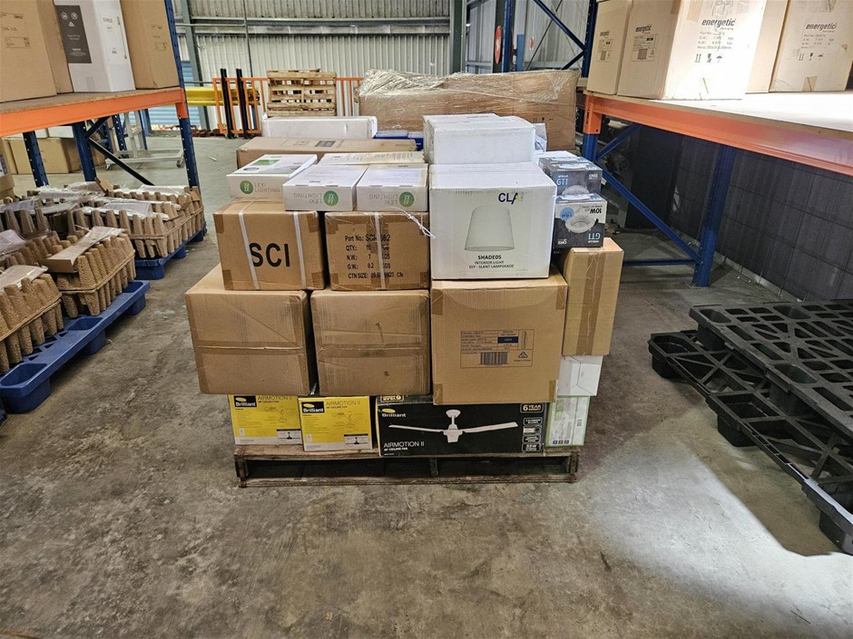 Pallet of Mixed Lighting - Security Lights, LED Downlights, Ceiling ...