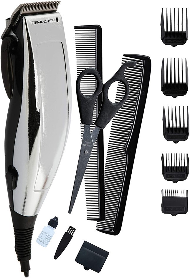 REMINGTON Personal Haircut Kit, HC70A, Corded, 12-Piece Pack: Hair Clipper,