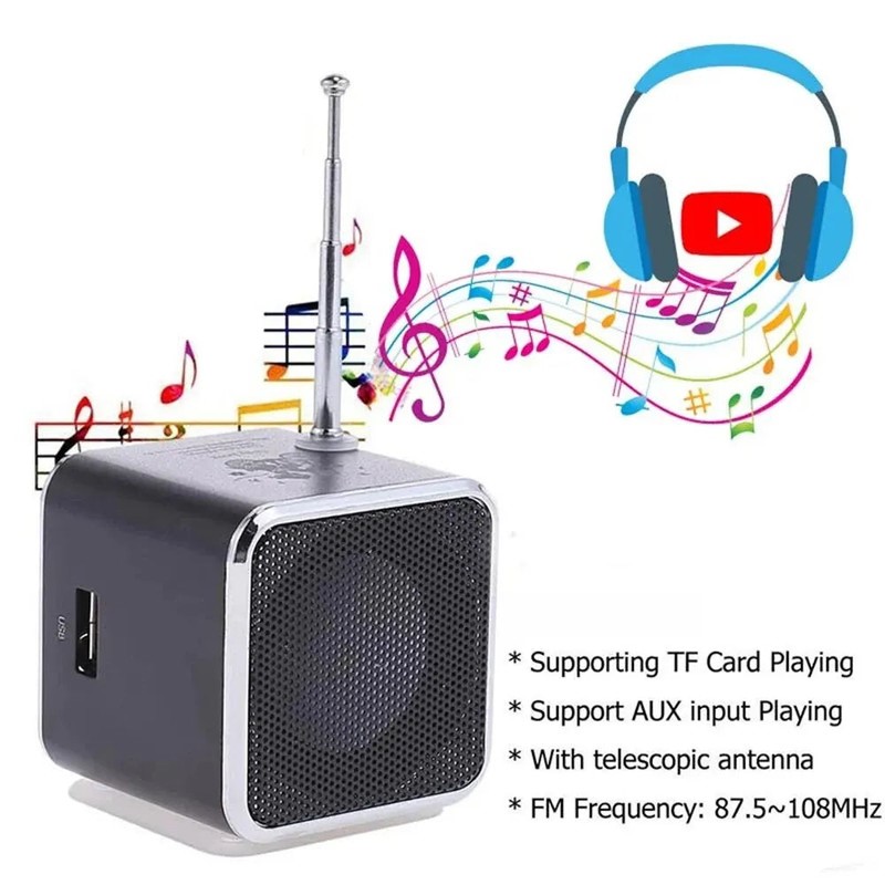 Rechargeable Portable Mini Radio with Bluetooth