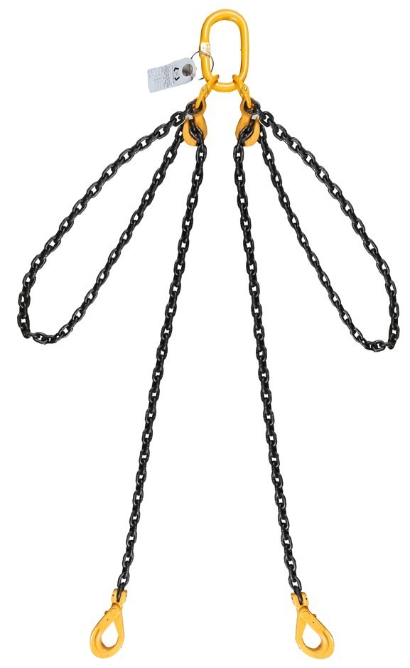 Lifting Chain Sling, 2Leg, WLL 5500kg, 10mm Chain x 3M c/w Clevis Self Loc