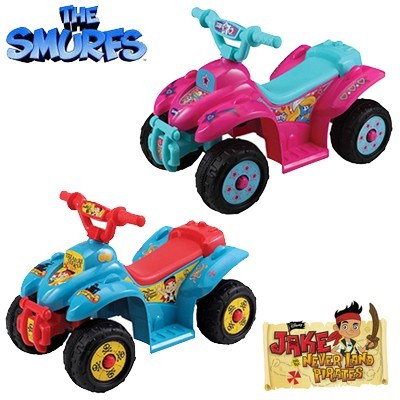 6V Ride-On Mini Quad Bike - Smurfette