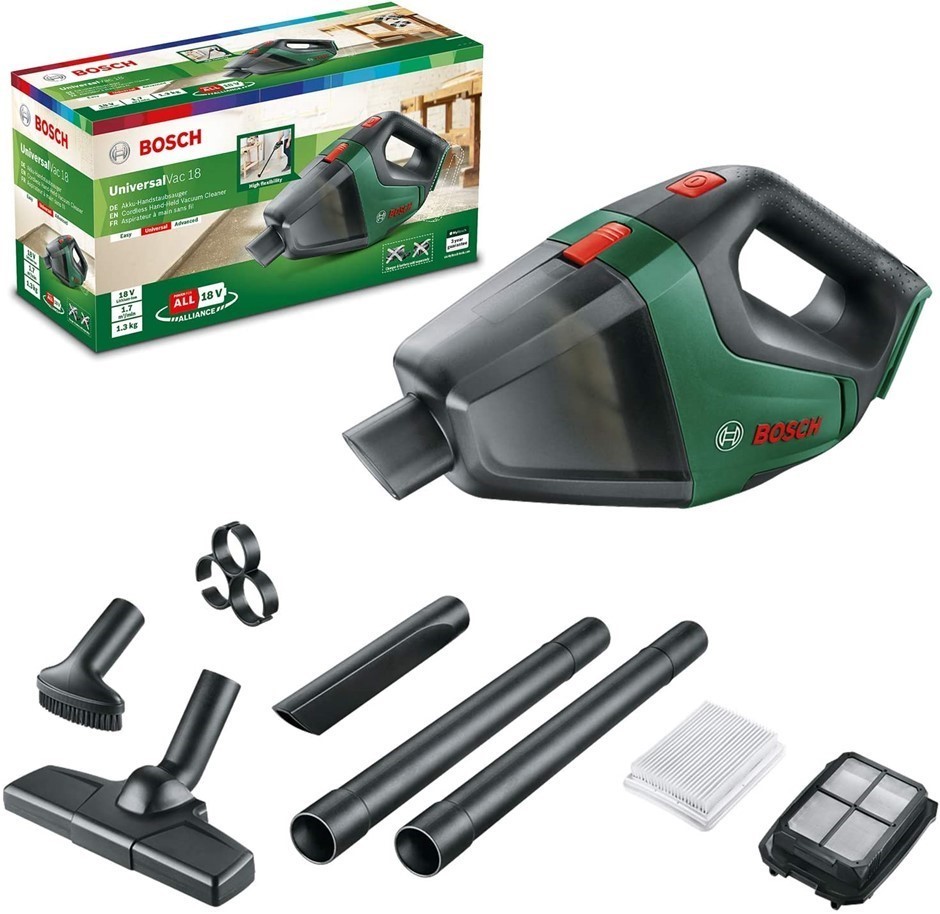 BOSCH 18V Bosch Cordless Vacuum Cleaner Set UniversalVac 18. Skin Only. NB: