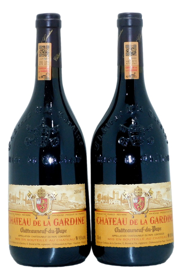 Chateau de la Gardine 2016 (2x 750mL), Chateauneuf de pape.