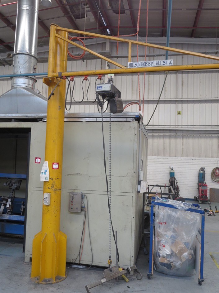 Radial arm gantry crane, Millsom Hoists Pty Ltd, 250kg WLL, Auction