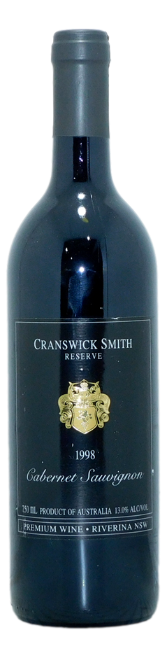 Cranswick Reserve Cabernet 1998 (1x 750mL), Riverina.