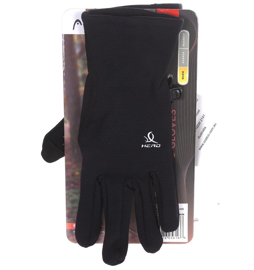 6 x HEAD Women's Thermal FUR Gloves, Size L, Touchscreen Compatible, Black.