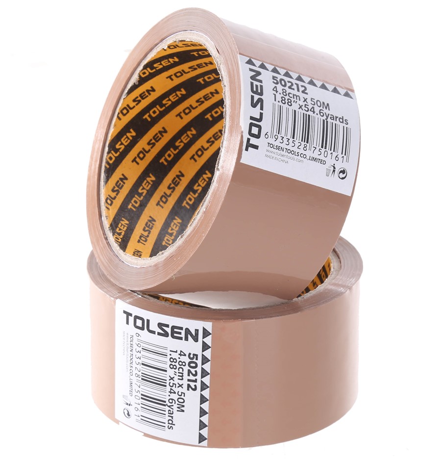 10 Rolls x TOLSEN Packaging Tape 48mm x 50M, Brown.