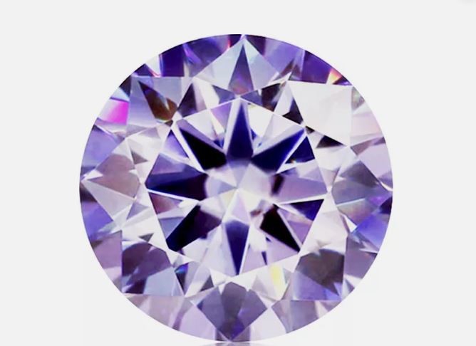 1.0CT GRA Certificate Purple Round Brilliant Cut VVS1