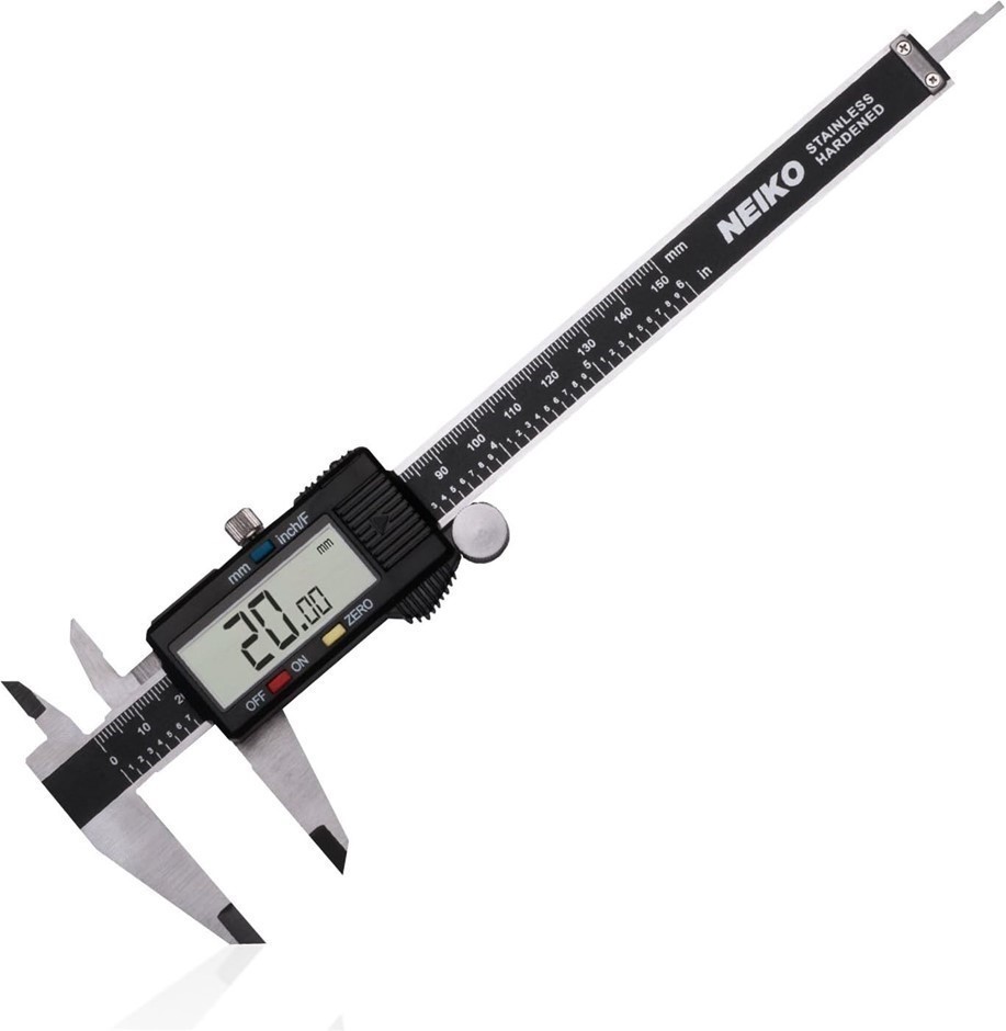 NEIKO Electronic Digital Caliper Stainless Steel Body with Large LCD Screen