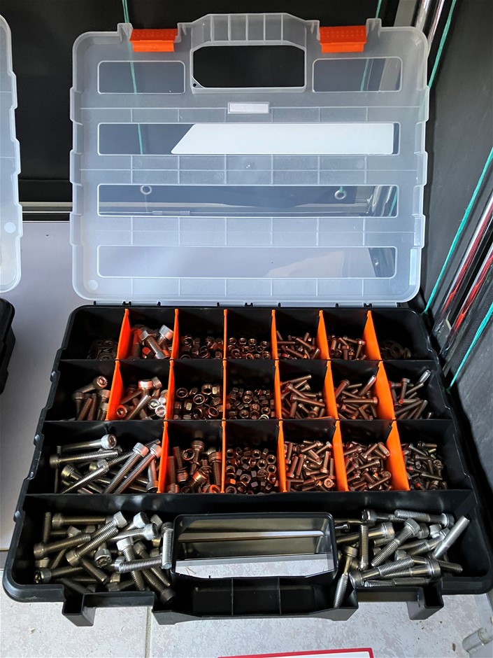 Large Carry Case with Stainless Steel Bolts, Nuts & Washers Auction ...