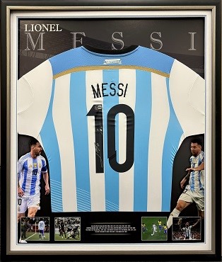 LIONEL MESSI HAND SIGNED ARGENTINA NUMBER 10 JERSEY BECKETT AUTHENTIC ...