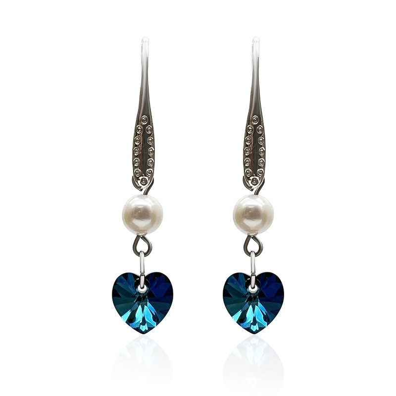 White Freshwater Pearl Drop Earrings main image 1