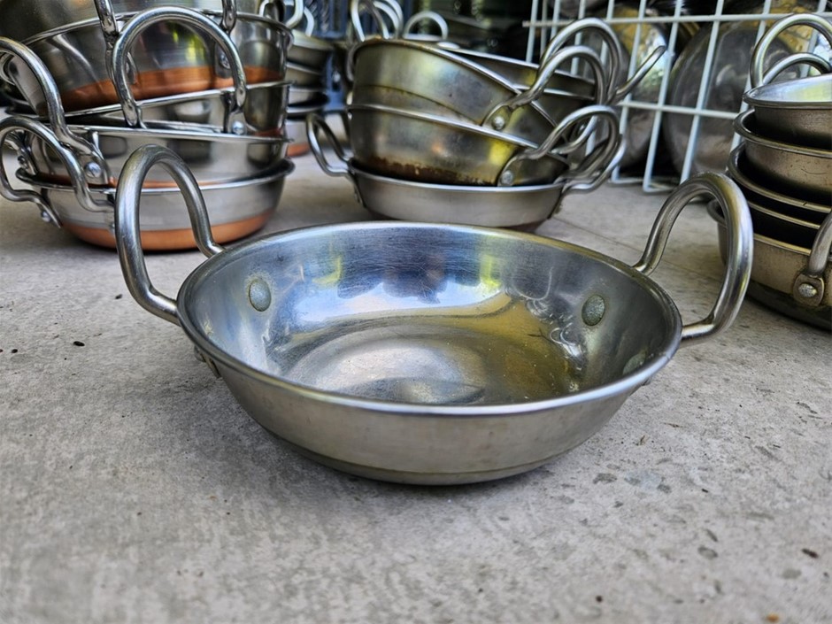 10x Assorted Stainless Steel Serving Dish with handles