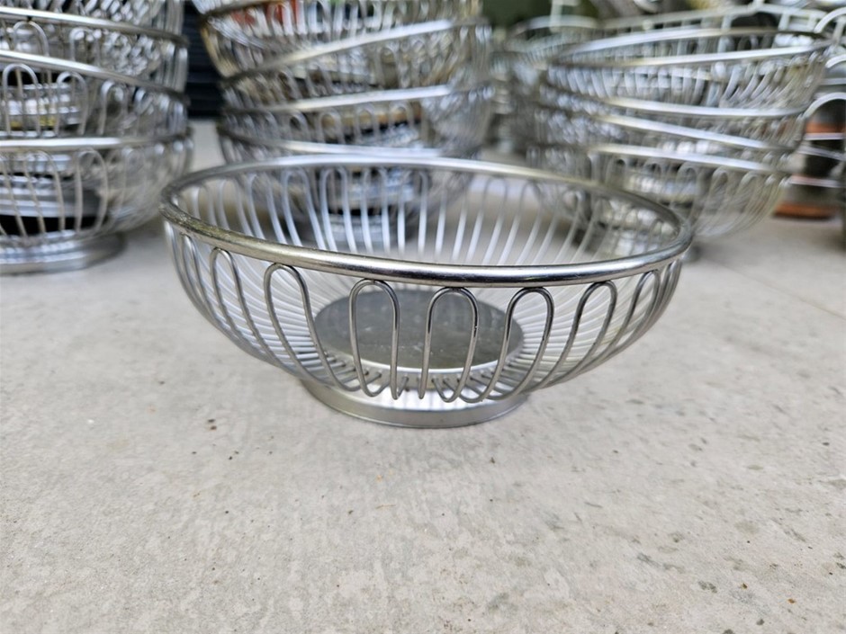 14x Stainless Steel Wired Bread Basket